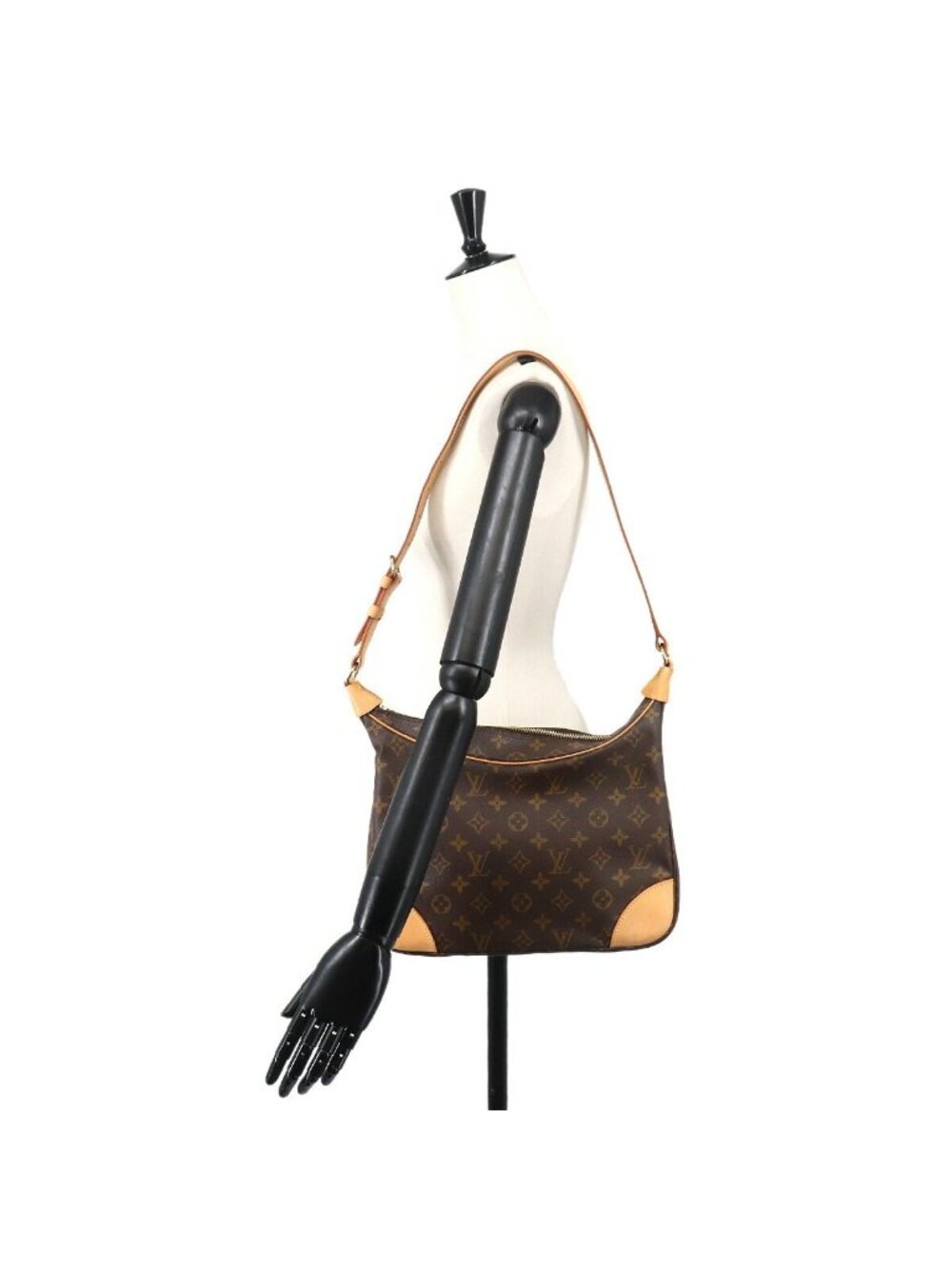 Louis Vuitton Monogram Shoulder Bag Brown Gold Boulogne - Picture 10 of 10
